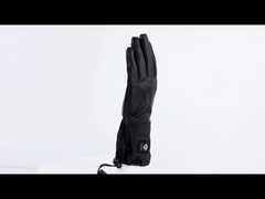 Guantes de esquí con calefacción eléctrica de cuero sintético a prueba de viento Guantes de batería para la caza