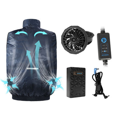 Chaleco fresco con pilas de enfriamiento del chaleco de la fan ajustable de la velocidad para el tiempo caliente