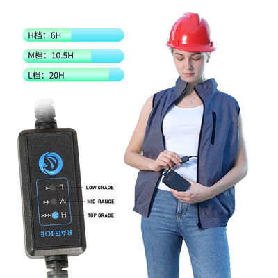 Chaleco fresco con pilas de enfriamiento del chaleco de la fan ajustable de la velocidad para el tiempo caliente