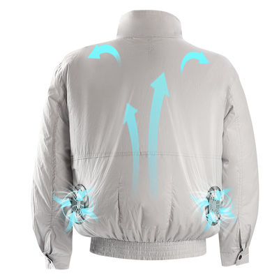 Ropa condicionada aire blanco de la estafa del aire de la prevención de la insolación de las camisas 12V
