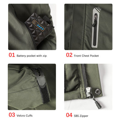 Ropa de calefacción Ropa térmica Ropa de calefacción Invernal de deporte impermeable chaqueta exterior