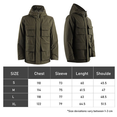 Vestido de abrigo de invierno impermeable para hombres con calefacción.