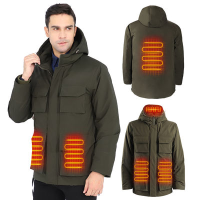Vestido de abrigo de invierno impermeable para hombres con calefacción.
