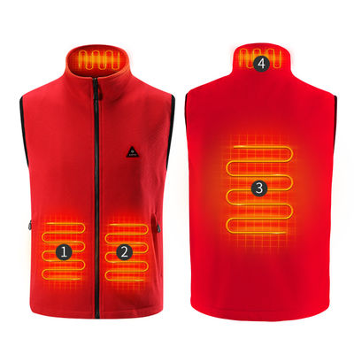 Chaleco termal eléctrico calentado al aire libre calentado recargable rojo del invierno de Gilet