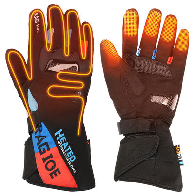 La batería recargable antideslizante negra calentó los guantes del invierno para la FCC de esquí del CE del motorismo