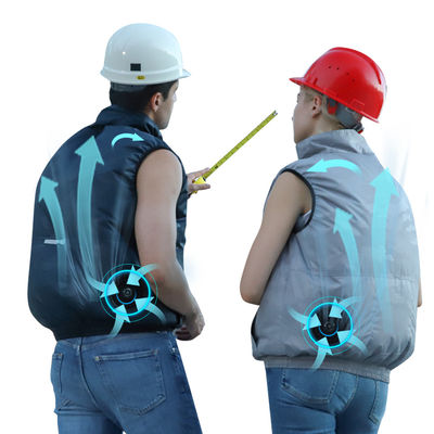 El aire acondicionado con pilas del verano viste el chaleco de enfriamiento de la capa al aire libre de la cintura con la fan para los deportes de los trabajadores