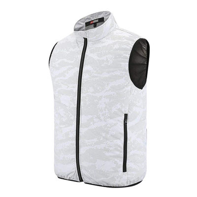 Blanco condicionado aire de enfriamiento del chaleco del chaleco XXL XXXL de la fan del Workwear 5V