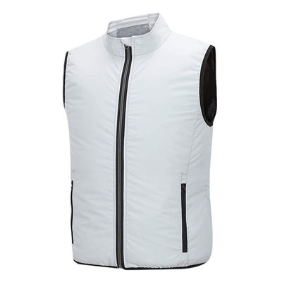 Blanco condicionado aire de enfriamiento del chaleco del chaleco XXL XXXL de la fan del Workwear 5V