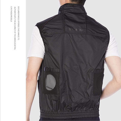 Chaleco de enfriamiento del verano con la refrigeración por aire Gilet de 2 fans de 5V USB con las fans