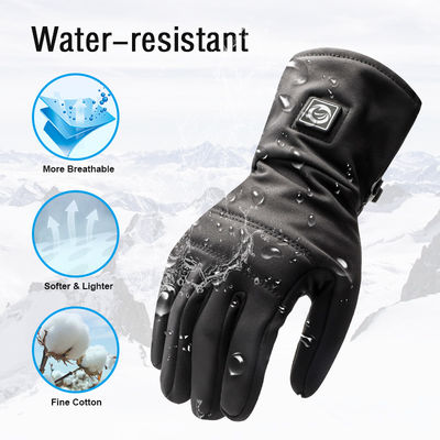 Manoplas con pilas que suben al aire libre calentadas termales eléctricas de los guantes del invierno del estilo fino con tres ajustes del calor