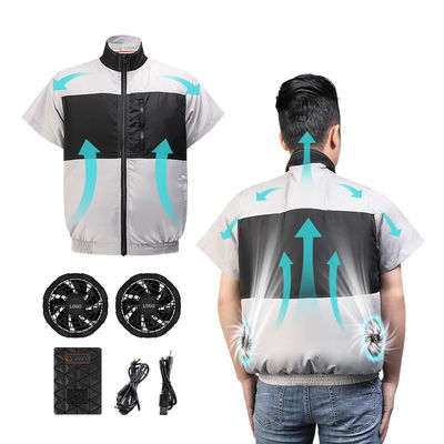 Gray Black Cooling Fan Vest ligero S/M/L/XL/XXL/XXXL Optinal con la batería 6700mAh