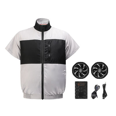 Gray Black Cooling Fan Vest ligero S/M/L/XL/XXL/XXXL Optinal con la batería 6700mAh