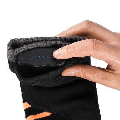 Calcetines eléctricos calientes térmicos gruesos Calcetines calientes recargables Negro con buena elasticidad