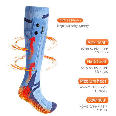Esquí de calefacción recargable de la pesca de Ion Self Heating Socks For del litio de 4 ajustes que acampa
