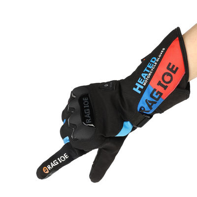 La batería recargable antideslizante negra calentó los guantes del invierno para la FCC de esquí del CE del motorismo
