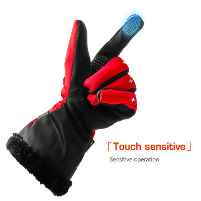 La batería al aire libre del montar a caballo 4000mAh del invierno calentó las manoplas calentadas rojas de los guantes del invierno para mujer