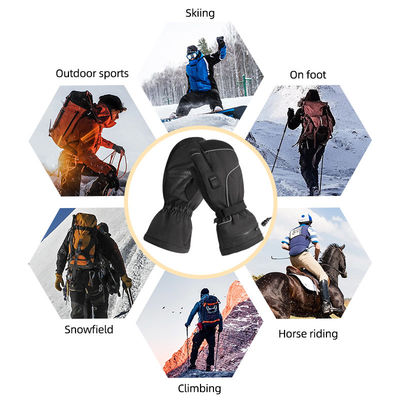 Manoplas calentadas con pilas recargables patinadoras 7.2V Ski Mittens calentado termal eléctrico del invierno para las mujeres de los hombres
