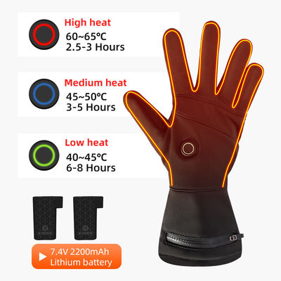 El invierno eléctrico de calefacción recargable más fino de los calentadores del guante de la pantalla táctil que calienta trazadores de líneas calentados del guante de la moto de nieve