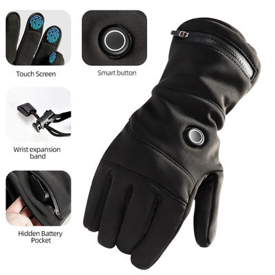 Guantes de invierno con calefacción térmica eléctrica para hombres y mujeres, manoplas con calefacción recargables de 7,4 V para invierno