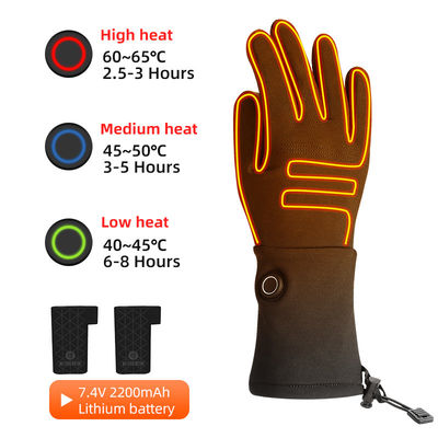 Venta al por mayor Guantes de invierno calientes más delgados Guantes eléctricos impermeables con pantalla táctil
