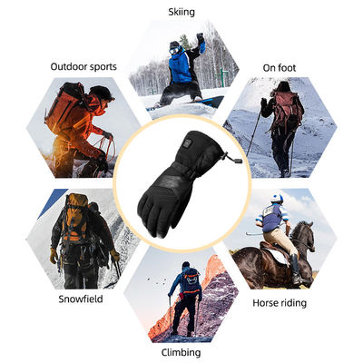 Guantes de invierno con calefacción de litio recargable para pesca Guantes eléctricos de 7,4 V con batería para esquí