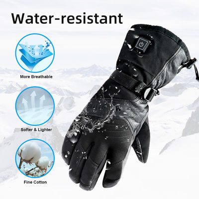 Guantes de invierno con calefacción de litio recargable para pesca Guantes eléctricos de 7,4 V con batería para esquí