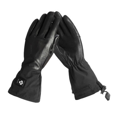 Guantes de invierno con pantalla táctil de cuero sintético con calefacción Guantes de motocicleta con batería recargable