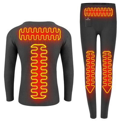 Calzado eléctrico de ropa interior térmica recargable de viaje de hombres calentado pantalones y top