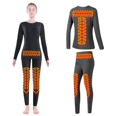 Camisetas eléctricas con calefacción de lana para mujeres Control remoto inalámbrico de temperatura