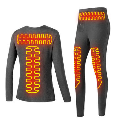 Camisetas eléctricas con calefacción de lana para mujeres Control remoto inalámbrico de temperatura