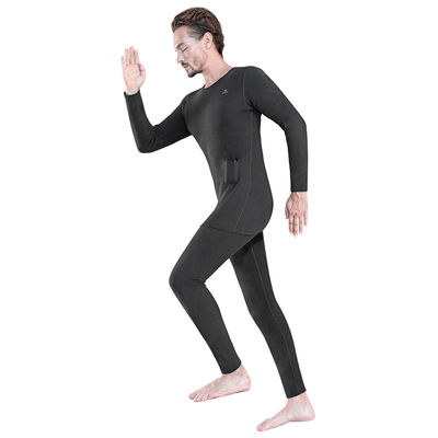 Invierno ropa interior eléctrica con calefacción conjunto de lana pantalones térmicos calentamiento de esquí traje corporal