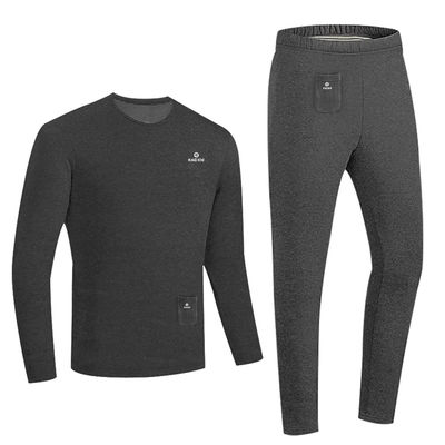 Invierno ropa interior eléctrica con calefacción conjunto de lana pantalones térmicos calentamiento de esquí traje corporal
