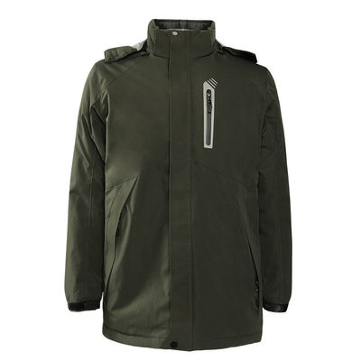 Chaqueta de esquí de batería para hombres Custom 7.4Volt Ropa eléctrica con calefacción impermeable con capucha