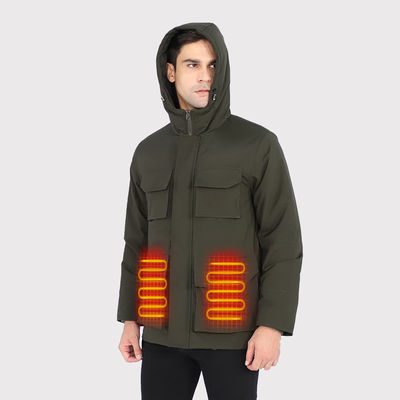 Camiseta de hombre con calefacción de lana Ropa eléctrica recargable para senderismo