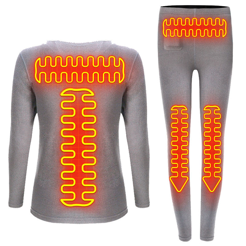 Ropa de calefacción de invierno Capa de base eléctrica cálida Capa superior e inferior Ropa interior de material blando para mujeres