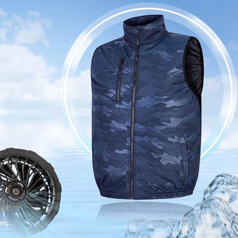 Del ejército fresco de 5 chaleco azul del hielo chalecos del verano del XL de voltio para el tiempo caliente
