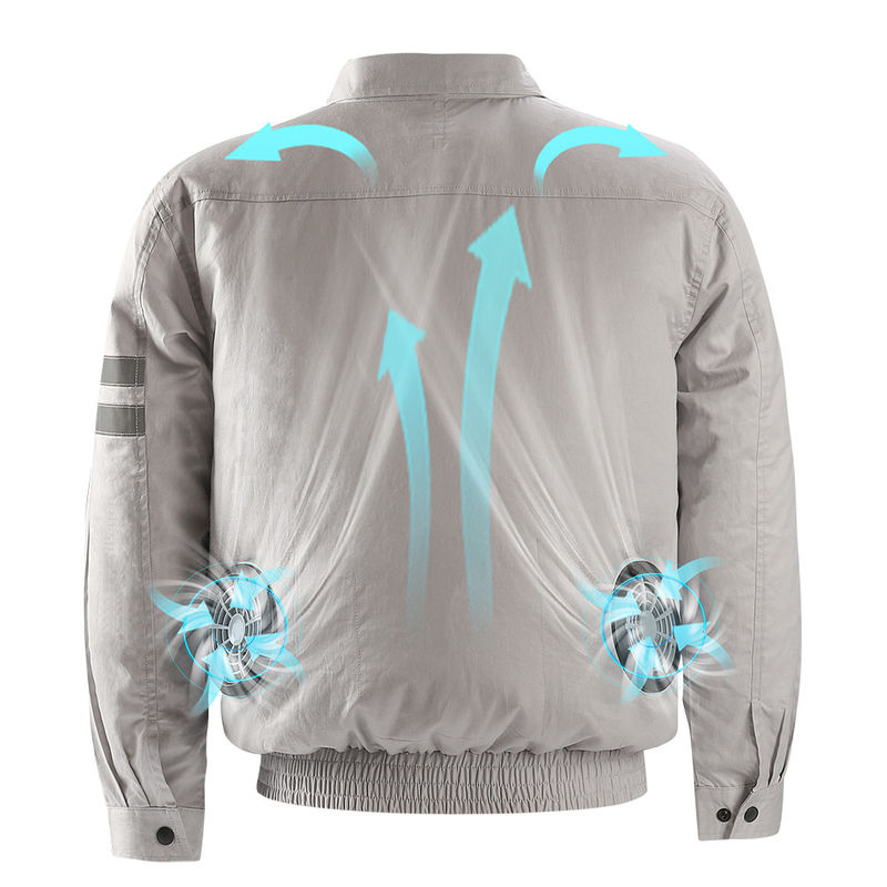 el aire de la chaqueta del refrigerado con ventilador 5V condicionó tamaño uniforme de la ropa 3XL 4XL