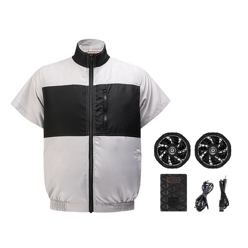 Gray Black Cooling Fan Vest ligero S/M/L/XL/XXL/XXXL Optinal con la batería 6700mAh