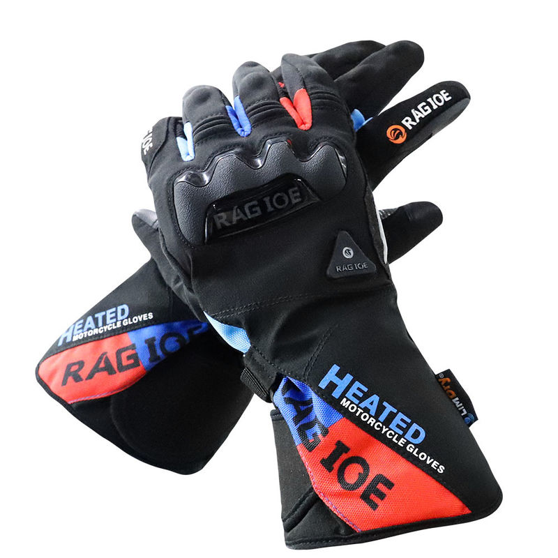 La batería recargable antideslizante negra calentó los guantes del invierno para la FCC de esquí del CE del motorismo